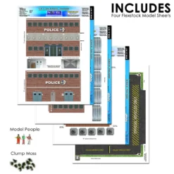 BK 6433 1:64 Scale Slot Car HO Police Station Building Kit -Hobby Boss shop 5 03199.1641917193