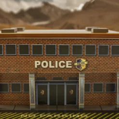 BK 6433 1:64 Scale Slot Car HO Police Station Building Kit -Hobby Boss shop 6 73795.1641917193