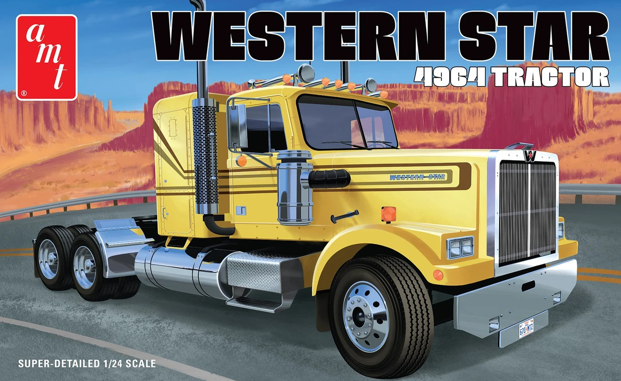 AMT 1300 1/24 Scale 4964 Western Star Tractor Plastic Model Kit 3 AMT 1300 1/24 Scale 4964 Western Star Tractor Plastic Model Kit