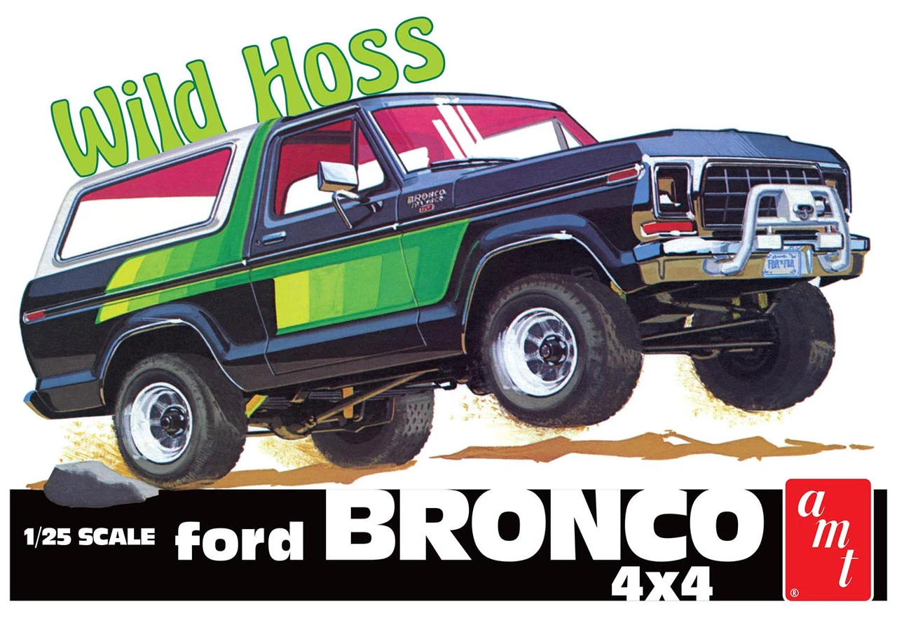 AMT 1304 1/25 Scale 1978 Ford Bronco wild Hoss Plastic Model Kit 3 AMT 1304 1/25 Scale 1978 Ford Bronco wild Hoss Plastic Model Kit