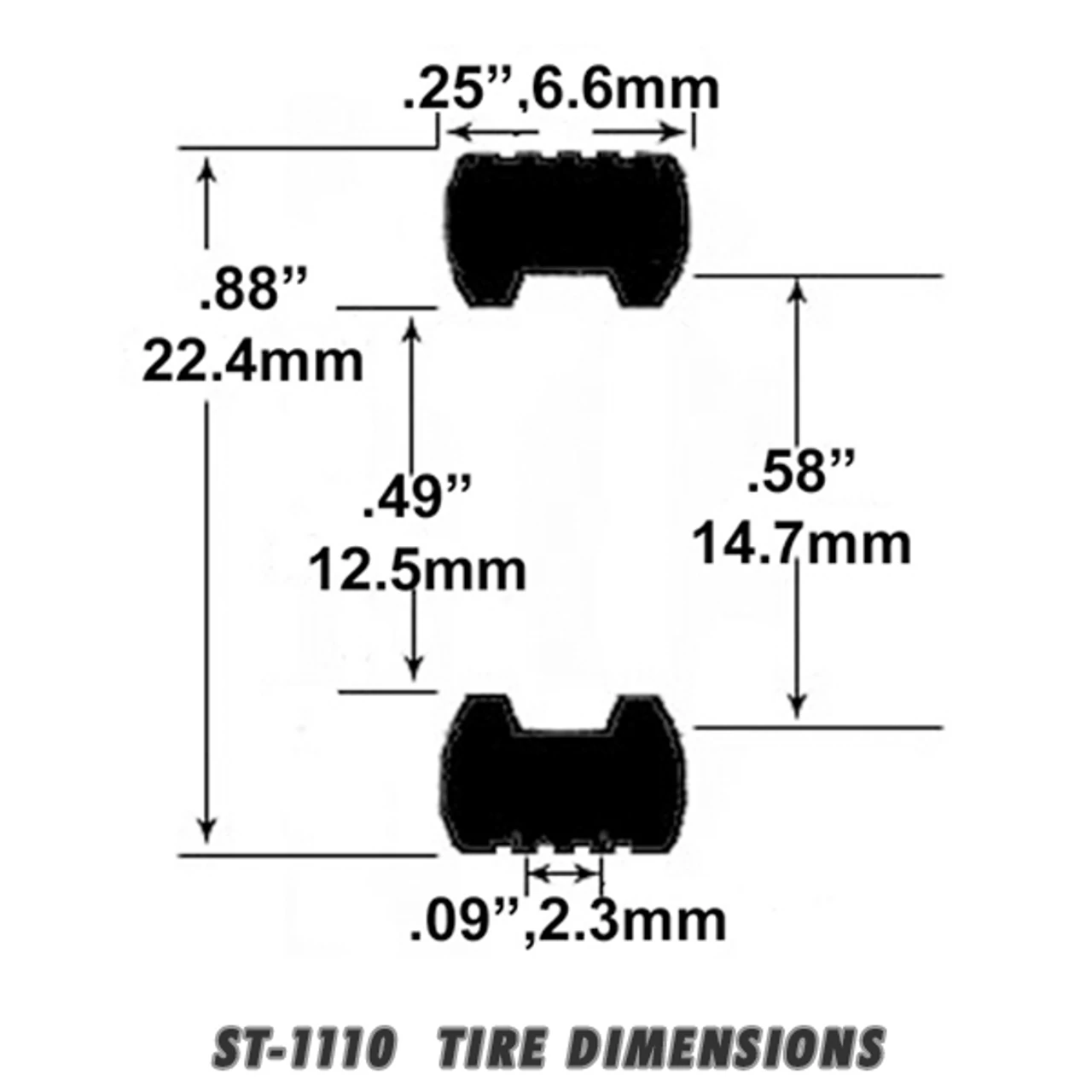 ST 1110-S 1/32 Scale Slot Car Tire Rear Strombecker Cheetah And Ferrari 5 ST 1110-S 1/32 Scale Slot Car Tire Rear Strombecker Cheetah And Ferrari - Image 3