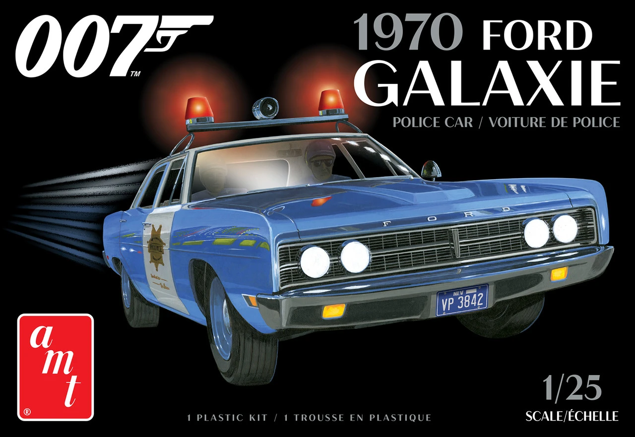 AMT 1172 1:25 1970 Ford Galaxie Police Car (James Bond) Model Kit 3 AMT 1172 1:25 1970 Ford Galaxie Police Car (James Bond) Model Kit