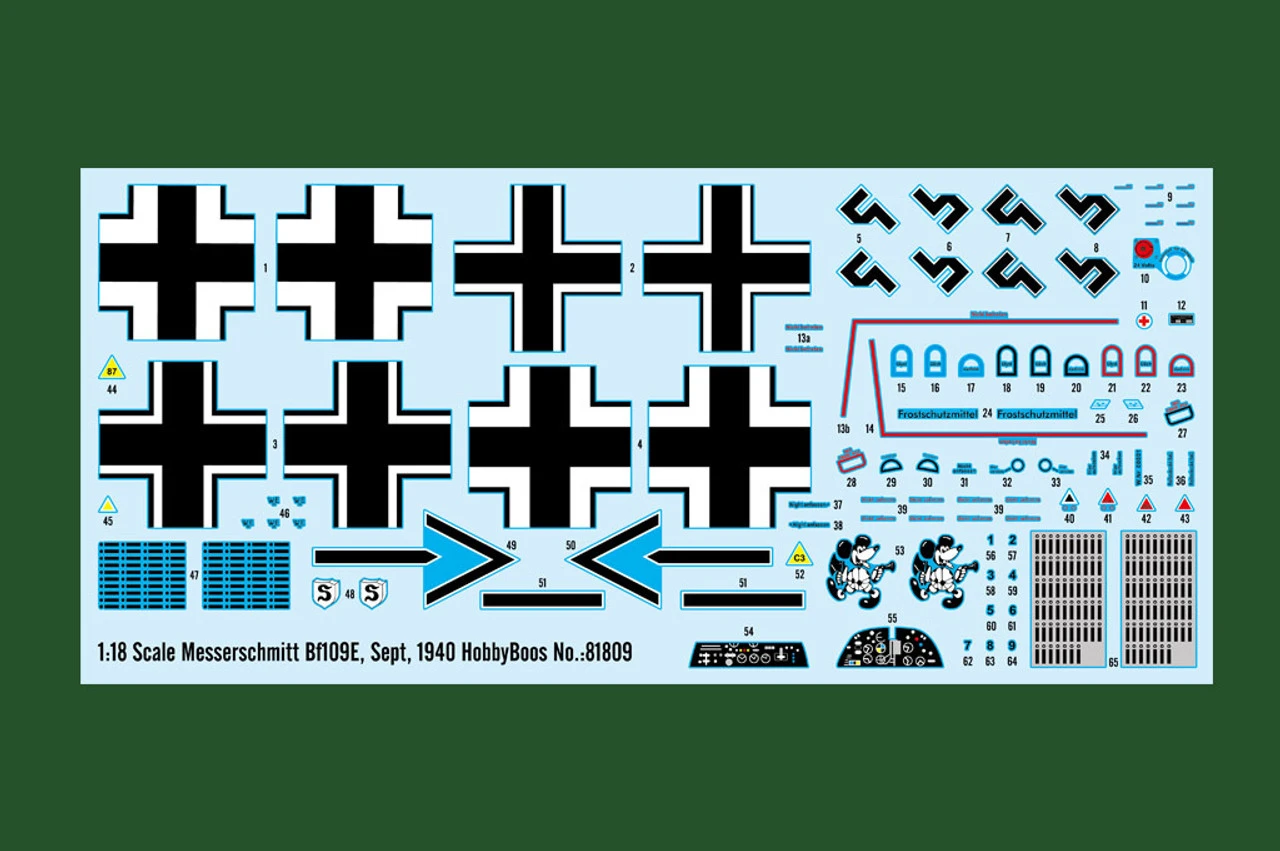 Hobby Boss 81809 1/18 Scale Bf109E Fighter September 1940 Kit 6 Hobby Boss 81809 1/18 Scale Bf109E Fighter September 1940 Kit - Image 4