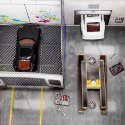 BK 6458 1:64 Scale "Lou's Auto Shop" Photo Real Scale Building Kit -Hobby Boss shop inside view 15431.1680289900