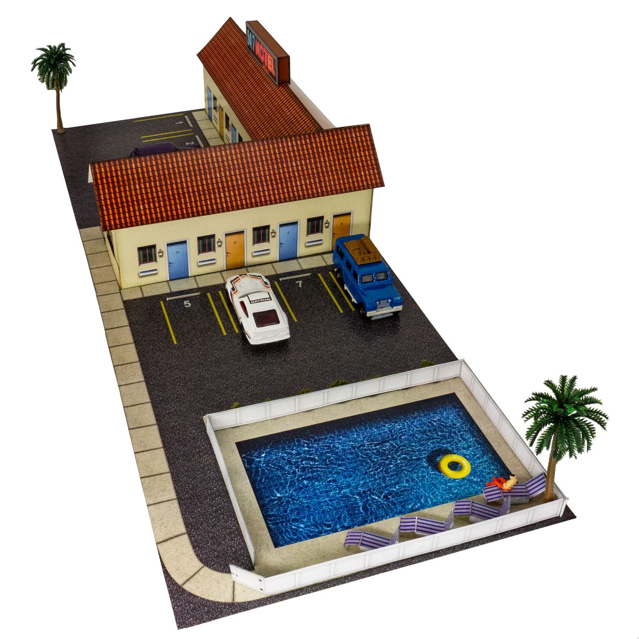 BK 6465 1:64 Scale "24/7 Motel" Photo Real Scale Building Kit 4 BK 6465 1:64 Scale "24/7 Motel" Photo Real Scale Building Kit - Image 2