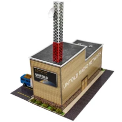 BK 6463 1:64 Scale "Untold Radio Station" Photo Real Scale Building Kit -Hobby Boss shop rear left angle 27190.1695408720
