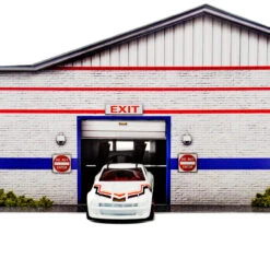 BK 6458 1:64 Scale "Lou's Auto Shop" Photo Real Scale Building Kit -Hobby Boss shop rear see through garage 13941.1680289982