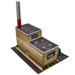 BK 6463 1:64 Scale "Untold Radio Station" Photo Real Scale Building Kit -Hobby Boss shop right rear angle 07741.1695408720