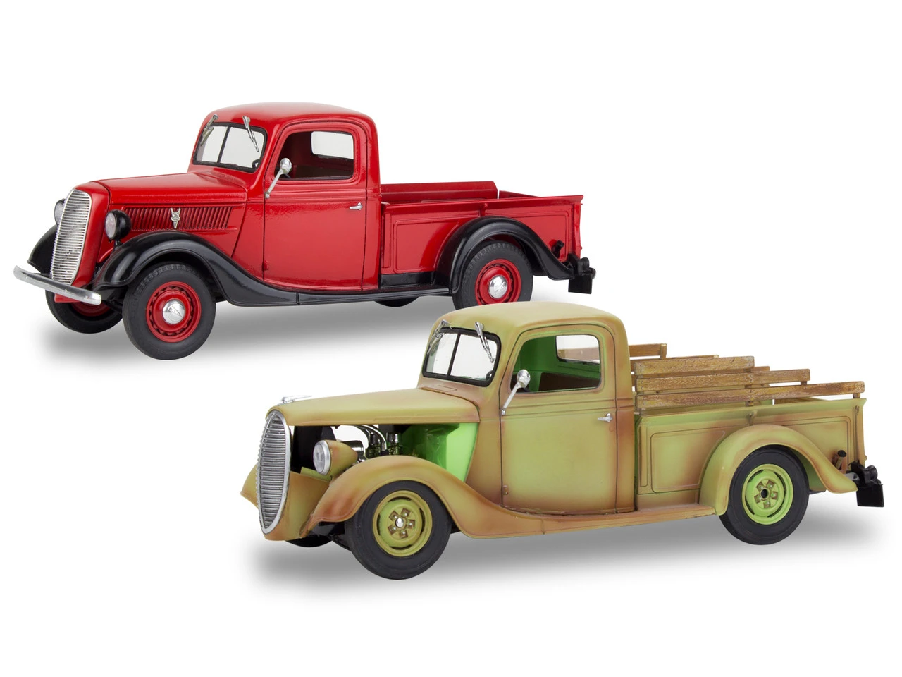 Revell 854516 1:25 Scale 1937 Ford Pickup 2N1 Level 4 Plastic Model Car Kit 5 Revell 854516 1:25 Scale 1937 Ford Pickup 2N1 Level 4 Plastic Model Car Kit - Image 3