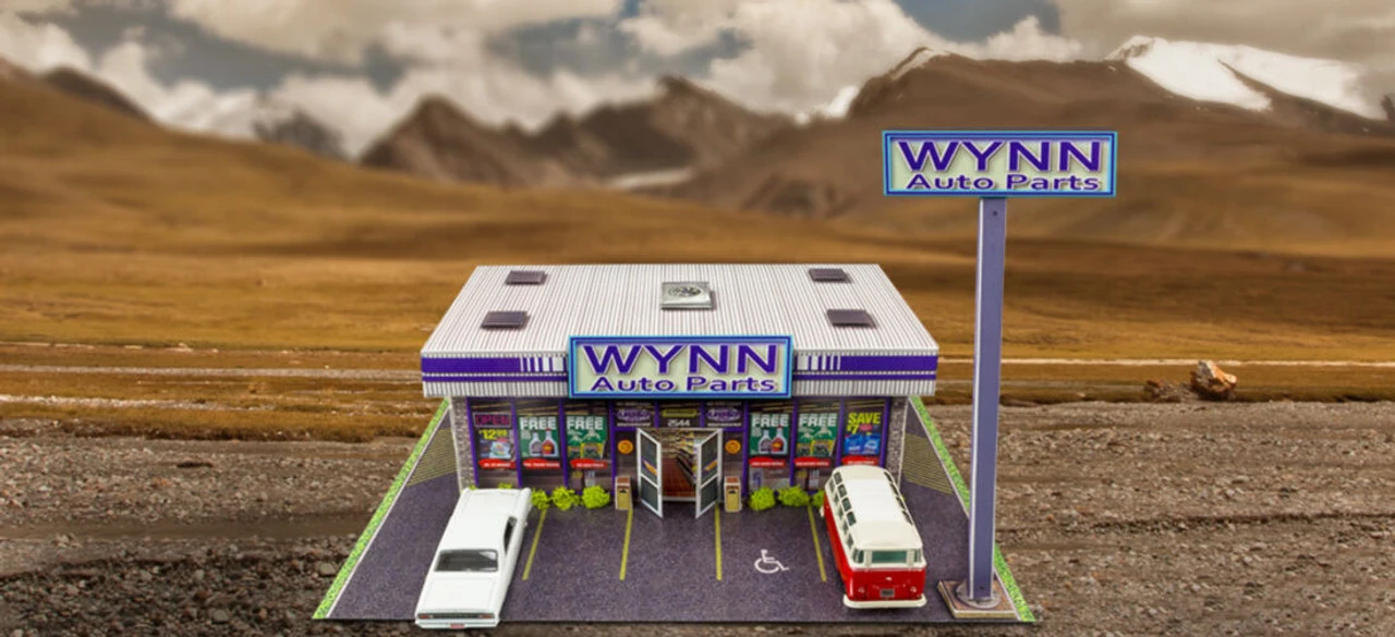 BK 6435 1/64 Slot Car HO Wynn Auto Parts Store Photo Real Kit Model Diorama Scenery 10 BK 6435 1/64 Slot Car HO Wynn Auto Parts Store Photo Real Kit Model Diorama Scenery - Image 8