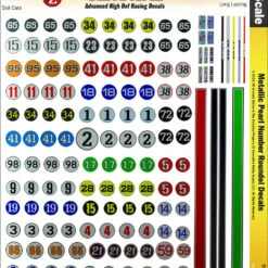 MG 3206 Ultracal Racing Scale Metallic Pearl Number Roundel Decals 1:43 Scale