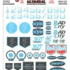 MG 3630-1 Ultracal Ice Blue Themed Logos, Numbers, & Roundel RC Decals For 1:10 And 1:18 Scale -Hobby Boss shop s l1600 09872.1641506063