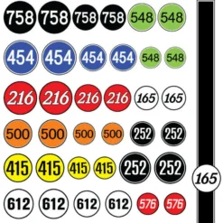 MG 6402-2 Ultracal Three Digit Roundel Decals Style 2 Decals 1:24 Scale