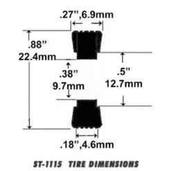 ST 1115 1/32 Scale Slot Car Tire For Eldon Small Wheel Cars -Hobby Boss shop s l1600 12367.1640901695