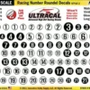 MG 6100-2 Ultracal Racing Number Roundel Decals Style 2 1:64 Scale -Hobby Boss shop s l1600 12616.1640213715