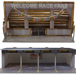 BK 8712 1:87 Scale "Four Stall Pit Garage & Bleachers" Photo Real Scale Building Kit -Hobby Boss shop s l1600 15249.1641506656