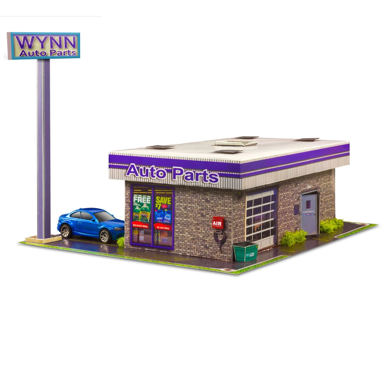 BK 6435 1/64 Slot Car HO Wynn Auto Parts Store Photo Real Kit Model Diorama Scenery 5 BK 6435 1/64 Slot Car HO Wynn Auto Parts Store Photo Real Kit Model Diorama Scenery - Image 3