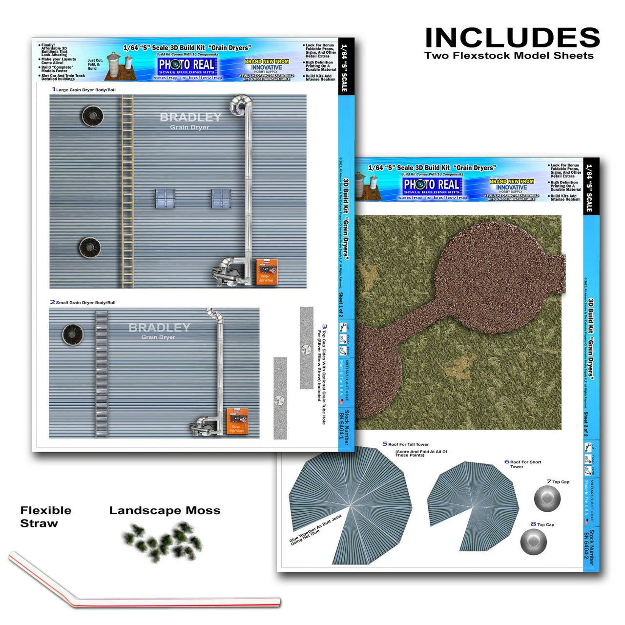 BK 6404 1:64 Scale "Grain Dryers" Photo Real Scale Building Kit 10 BK 6404 1:64 Scale "Grain Dryers" Photo Real Scale Building Kit - Image 8