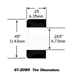 ST 2080 1/64 HO Scale Slot Car Tire For AFX SRT, Mega G, Tomy AFX Turbo - Rears -Hobby Boss shop s l1600 33688.1640901231