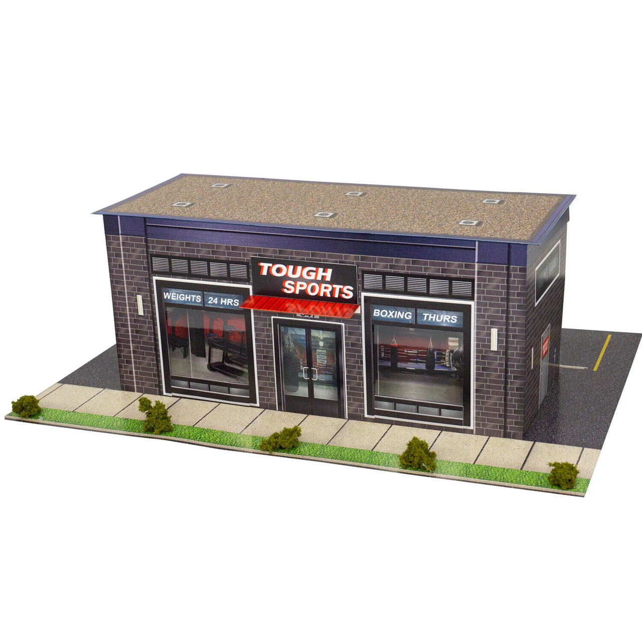 BK 6448 1:64 Scale "Tough Sports Gym" Photo Real Scale Building Kit 5 BK 6448 1:64 Scale "Tough Sports Gym" Photo Real Scale Building Kit - Image 3