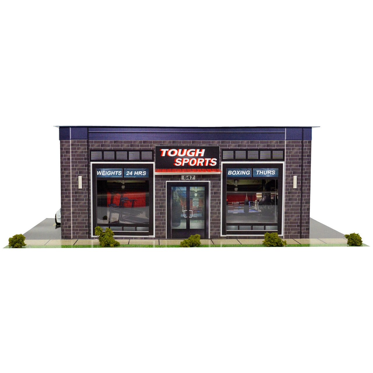 BK 6448 1:64 Scale "Tough Sports Gym" Photo Real Scale Building Kit 4 BK 6448 1:64 Scale "Tough Sports Gym" Photo Real Scale Building Kit - Image 2