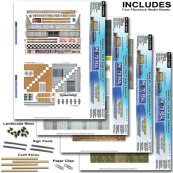 BK 8712 1:87 Scale "Four Stall Pit Garage & Bleachers" Photo Real Scale Building Kit -Hobby Boss shop s l1600 44969.1641506656