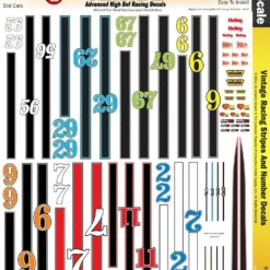 MG 3221 Ultracal Vintage Racing Stripes & Number Decals 1:43 Scale