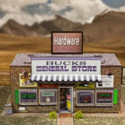 BK 6418 1:64 Scale "General Store" Photo Real Scale Building Kit -Hobby Boss shop s l1600 46991.1641853313