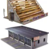 BK 8712 1:87 Scale "Four Stall Pit Garage & Bleachers" Photo Real Scale Building Kit 2 BK 8712 1:87 Scale "Four Stall Pit Garage & Bleachers" Photo Real Scale Building Kit -Hobby Boss shop s l1600 48653.1641506656