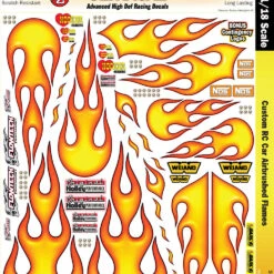 MG 3508 1:10 & 1:18 Scale Ultracal Decals - Custom RC Car Airbrush Flames