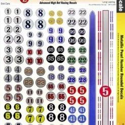 MG 3306 Ultracal Racing Metallic Pearl Number Roundel Decals 1:32 Scale