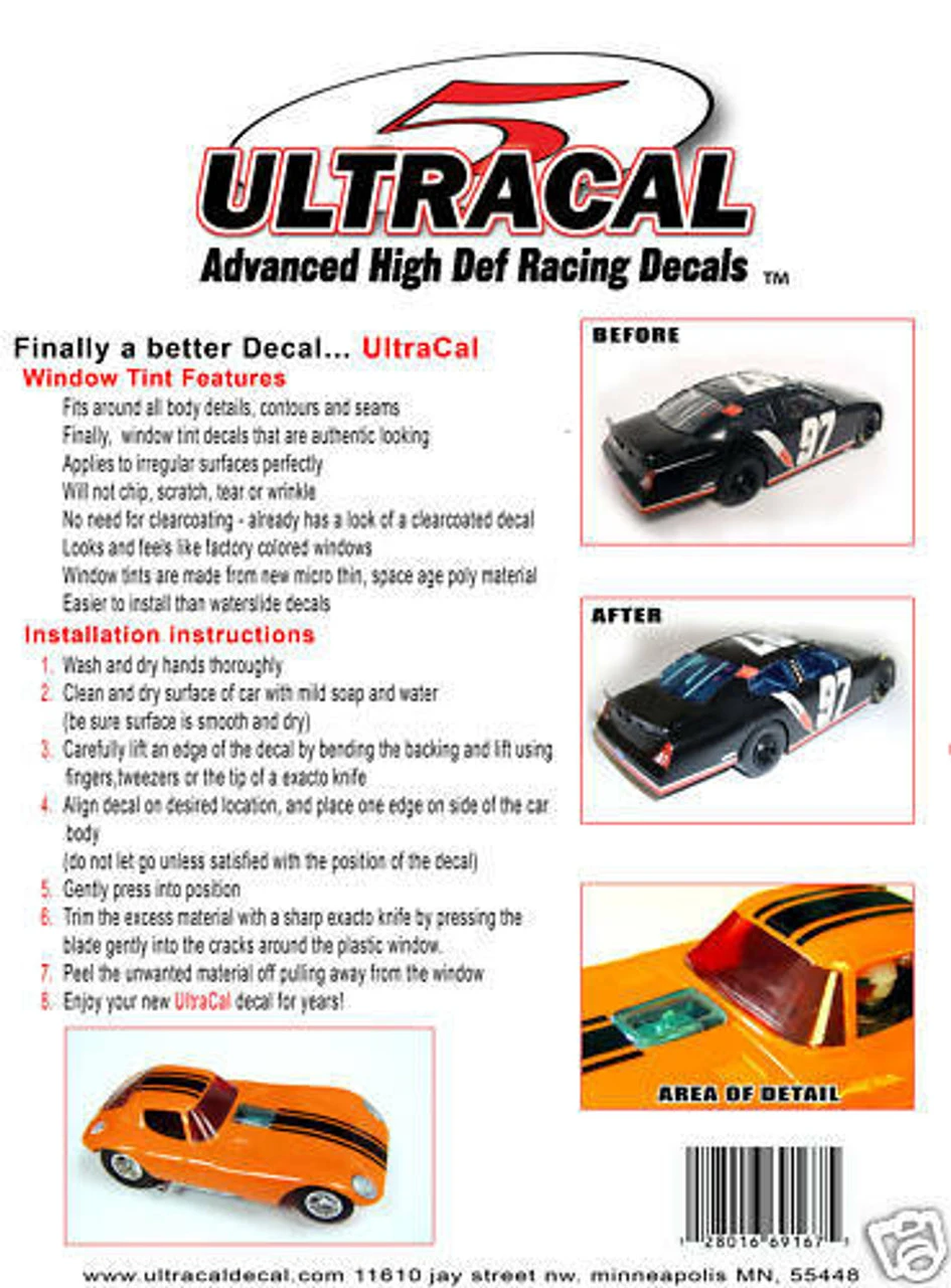 MG 3405 Ultracal Window Tint Racing Decals For 1:24 Scale Applications 4 MG 3405 Ultracal Window Tint Racing Decals For 1:24 Scale Applications - Image 2