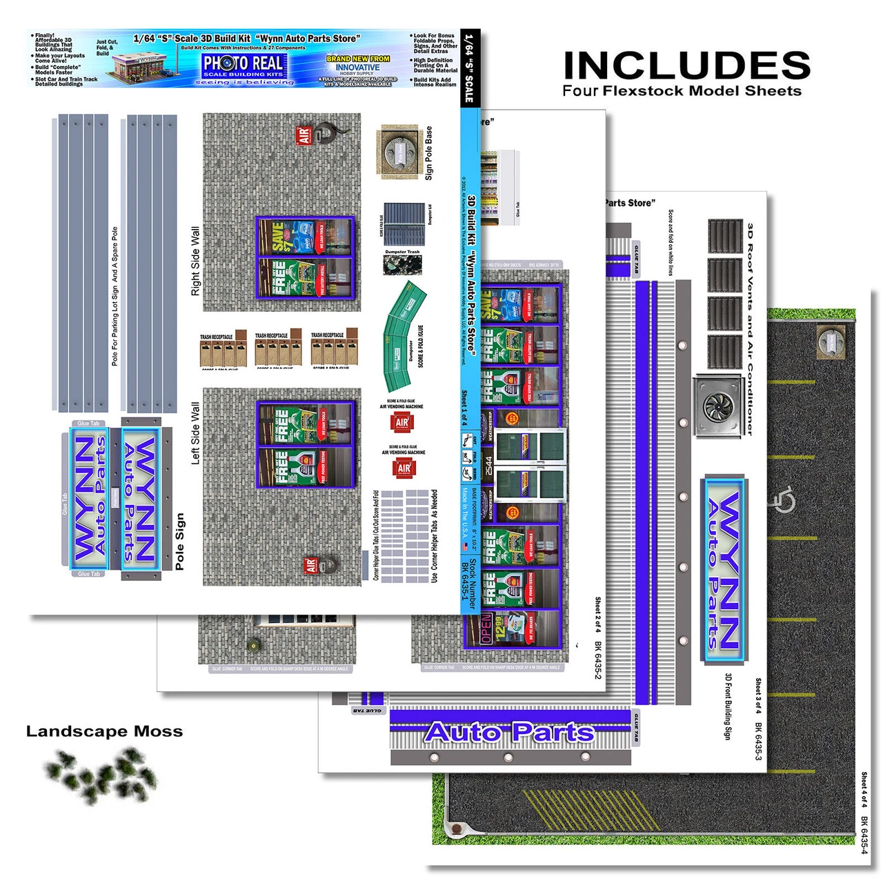 BK 6435 1/64 Slot Car HO Wynn Auto Parts Store Photo Real Kit Model Diorama Scenery 9 BK 6435 1/64 Slot Car HO Wynn Auto Parts Store Photo Real Kit Model Diorama Scenery - Image 7